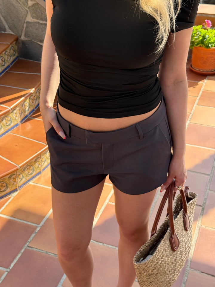 Nora Mini Shorts - Grey