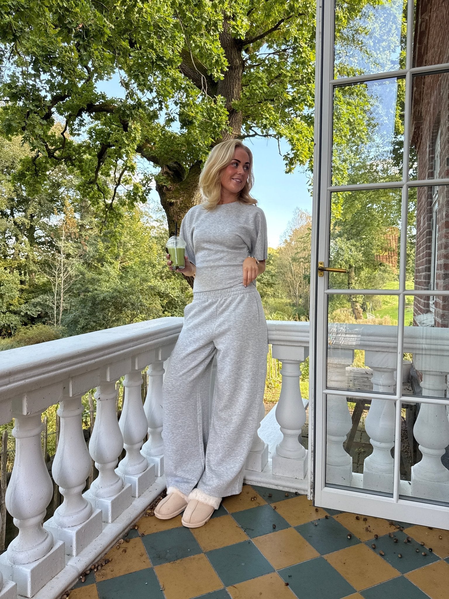 Barrel Riley's Riley Barrel Leg Sweatpants - Light Grey Melange