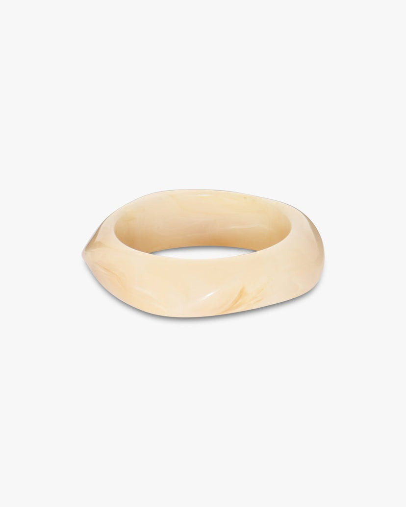 Sigga Horn Bangle Bracelet - White