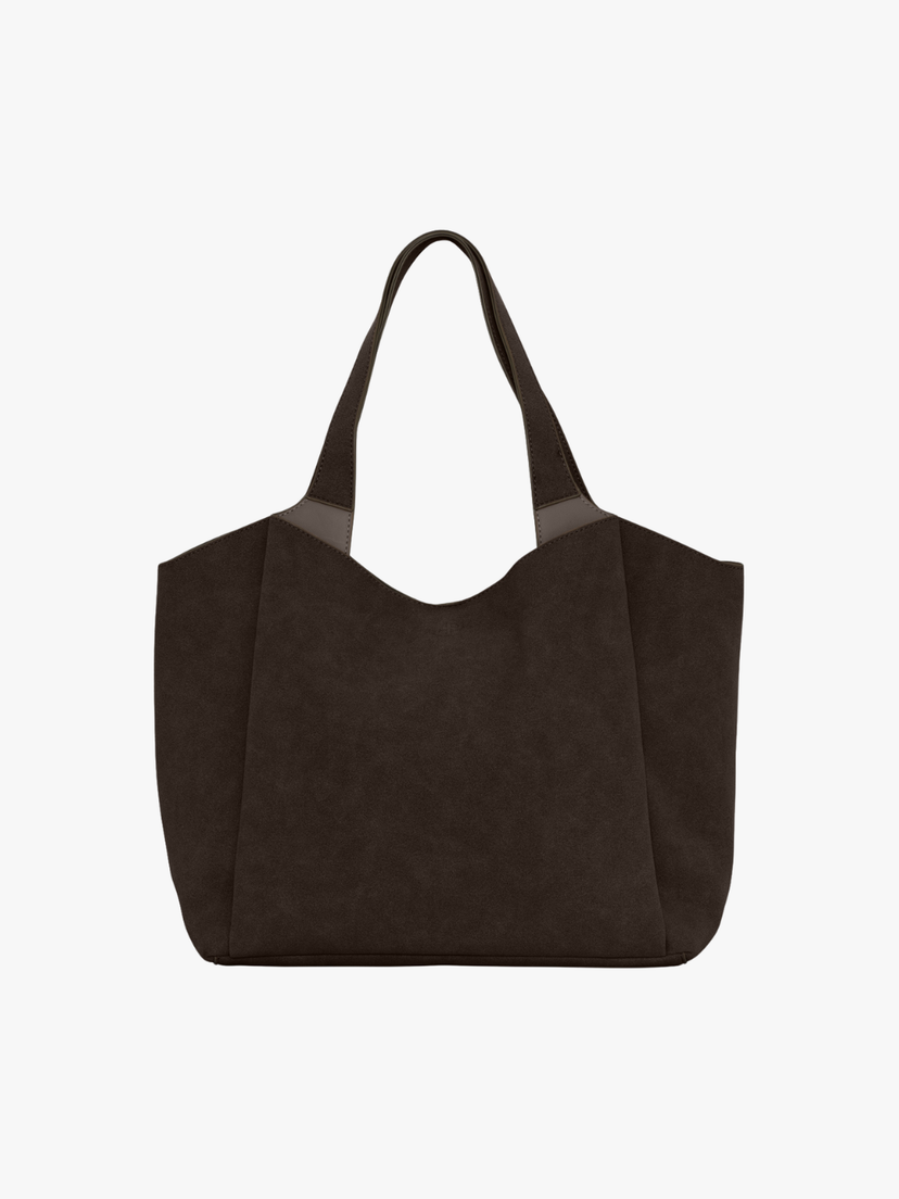 Sophia Bag Medium - Faux Suede Dark Brown