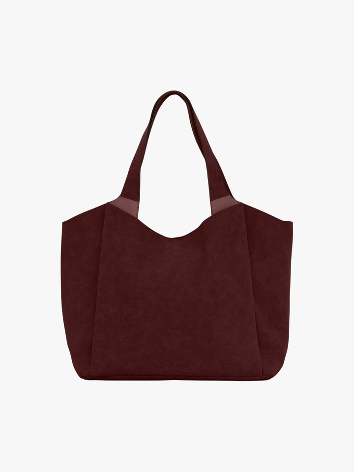 Sophia Bag Medium - Faux Suede Burgundy