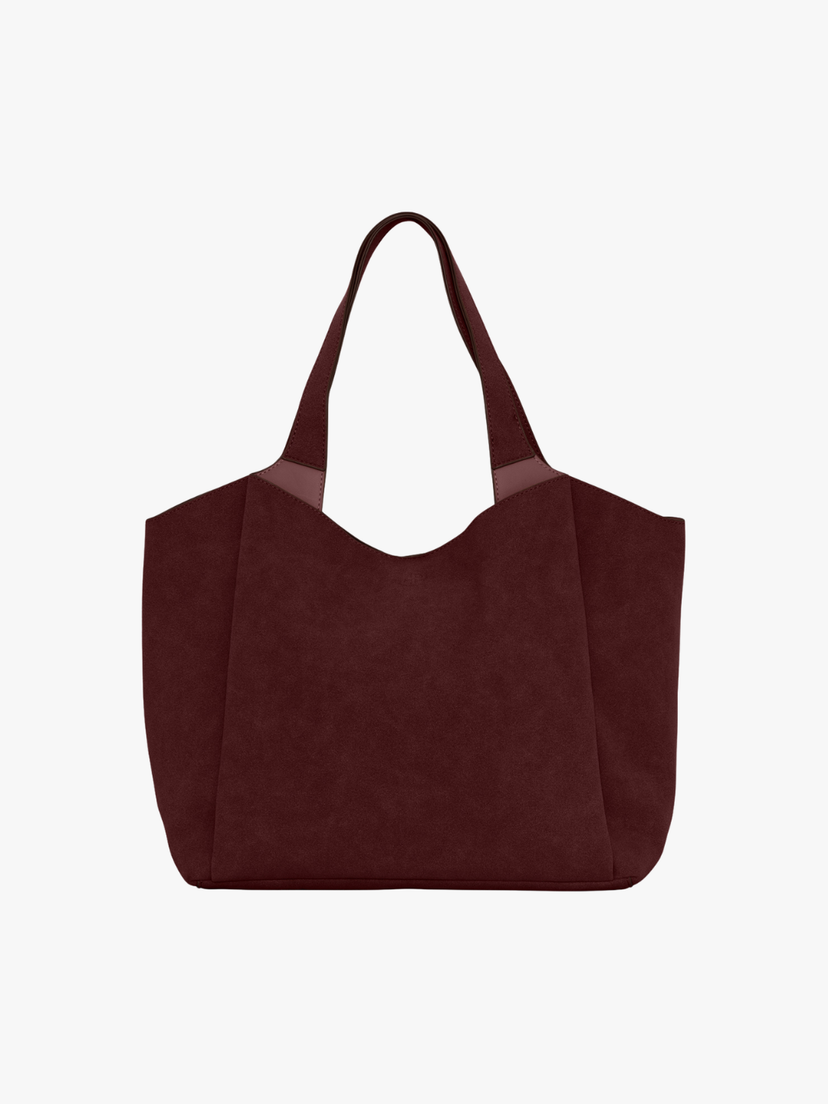 Sophia Bag Medium - Faux Suede Burgundy