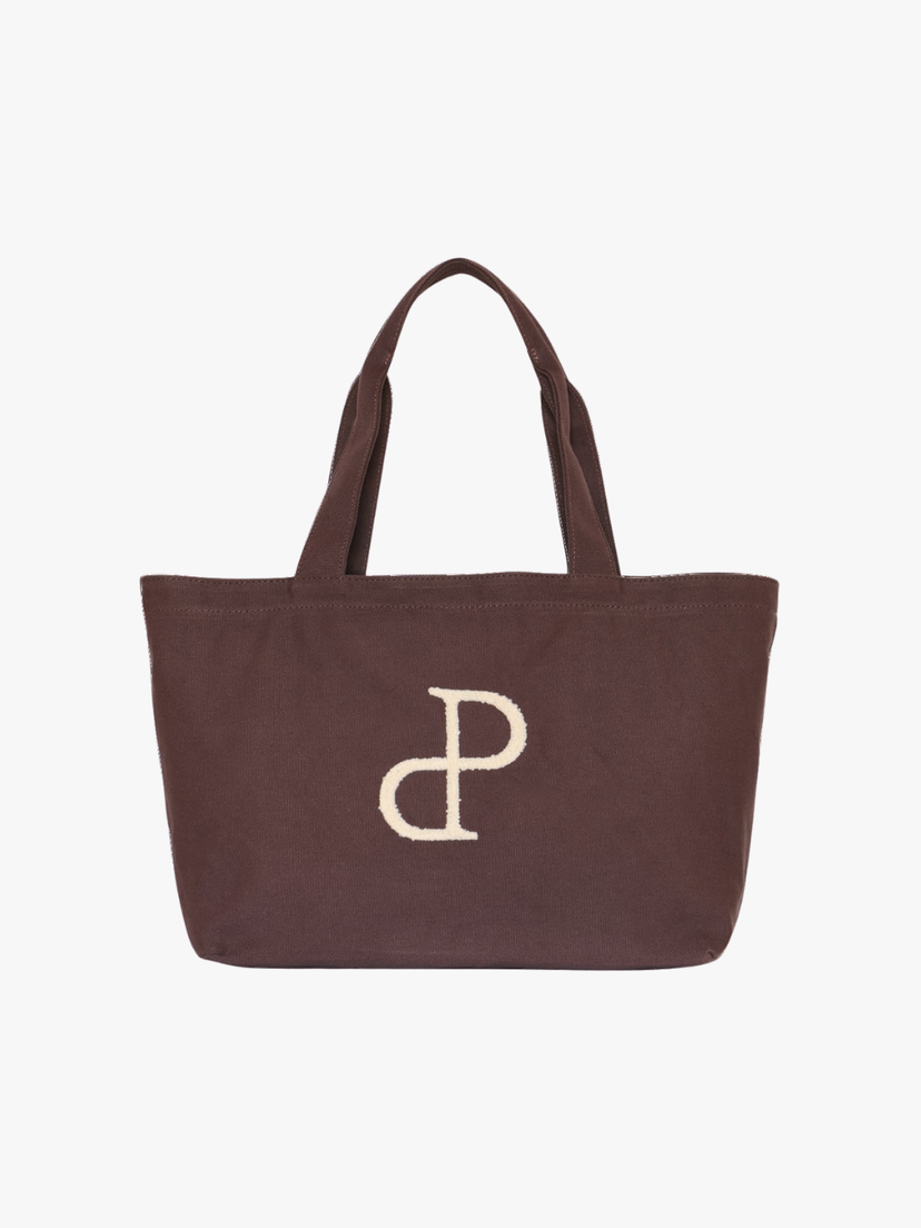 Vilma Tote Bag Medium - Dark Brown/Mini Logo